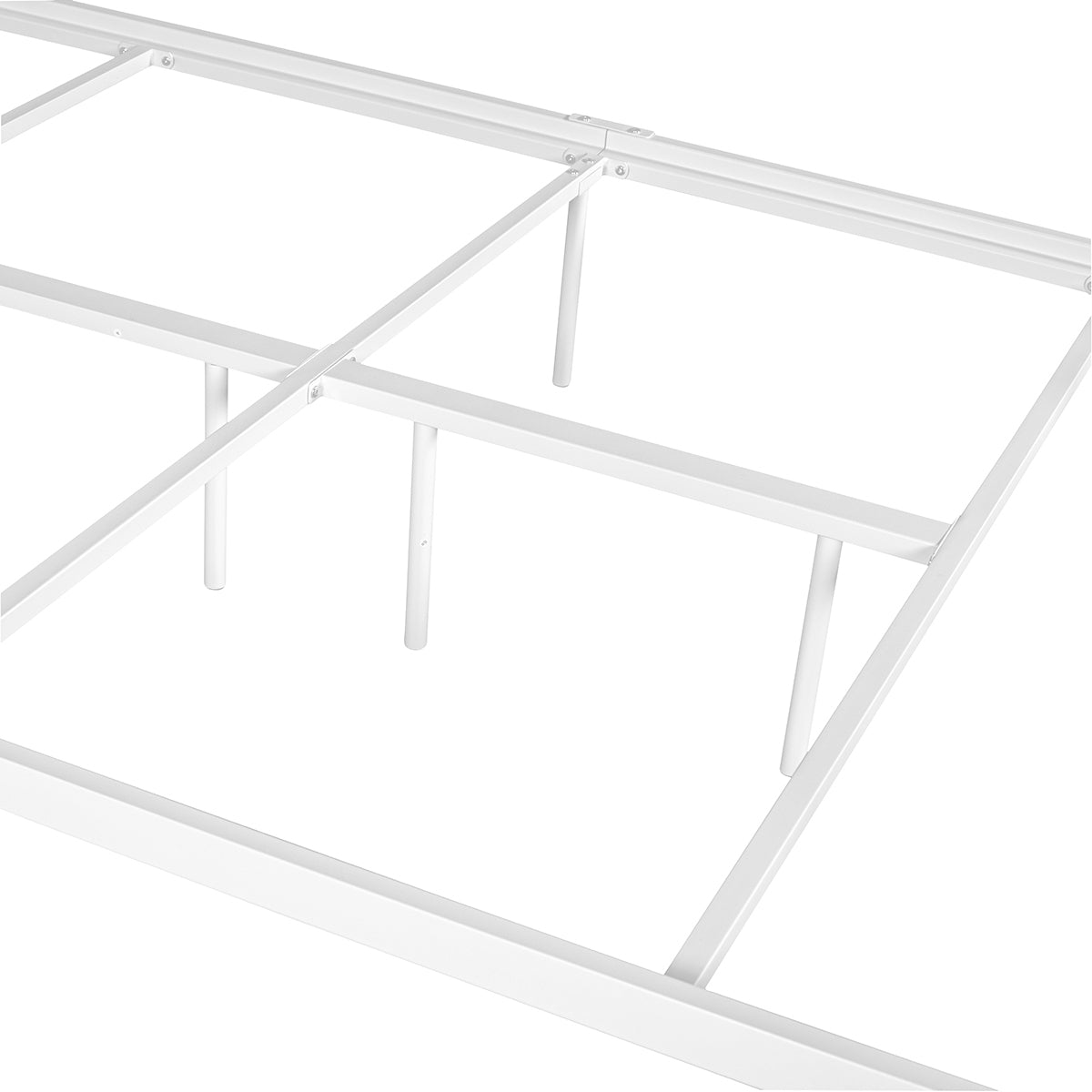 ElegantDream Full Size Metal Bed Frame -White