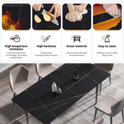 Elegant Ebony Dining Table