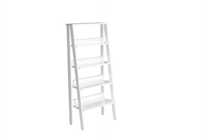 Otavio 5 Tier Modern Ladder Bookshelf - White