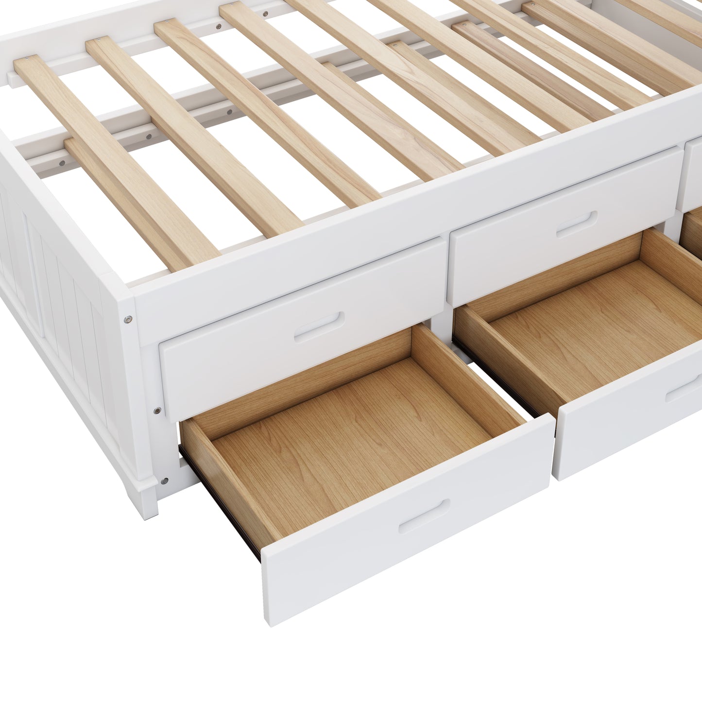 Twin Bookcase Bed with Trundle and Storage