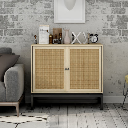Rattan Haven 2 Door Cabinet - Natural