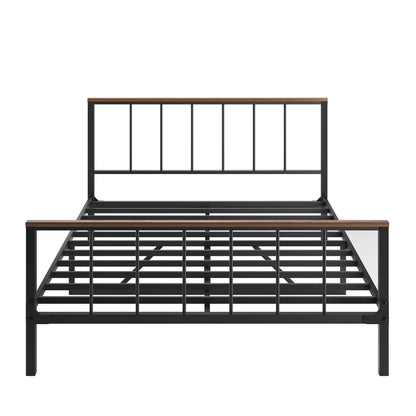 Marsh Queen Size Metal Platform Bed - Black