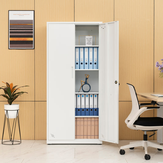 Space Max Storage Cabinet - White