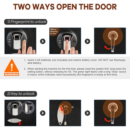 Fingerprint unlock Gun Safe