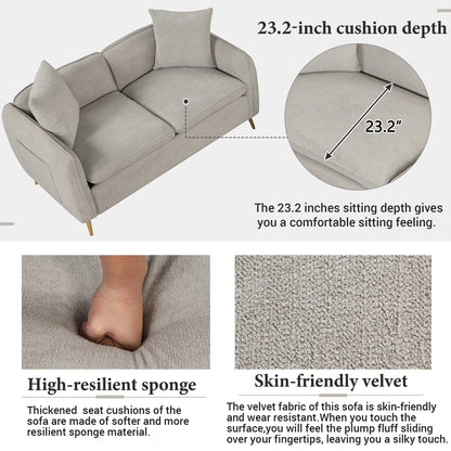 Elegant Comfort Velvet Sofa Set