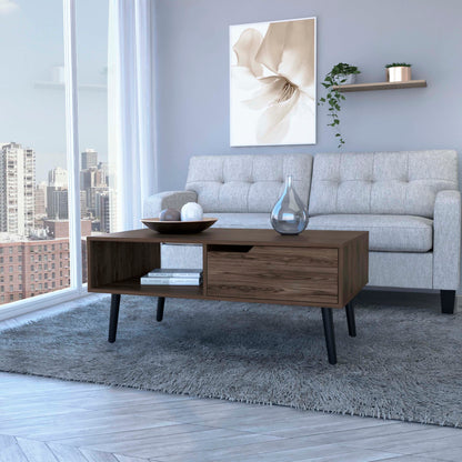 Piercey Coffee Table - Dark Walnut