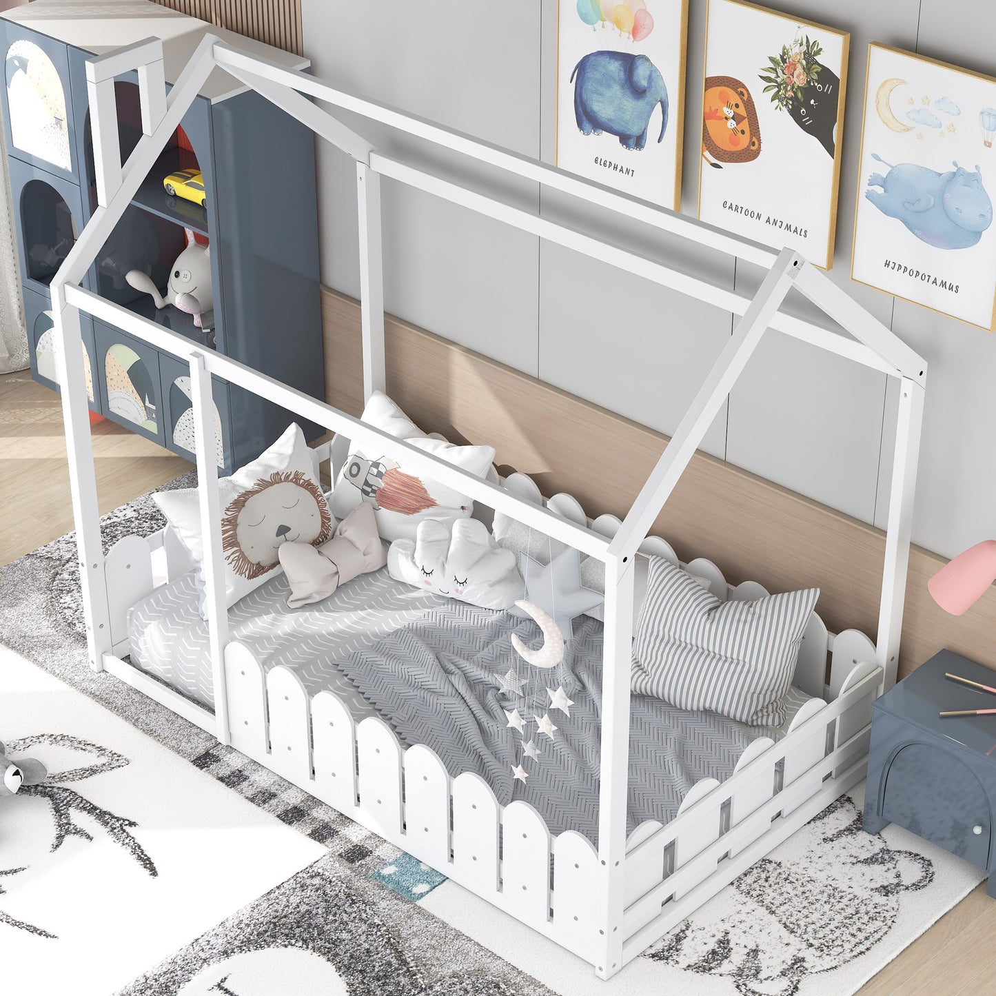 Dreamland Haven Twin Size Wood Bed House