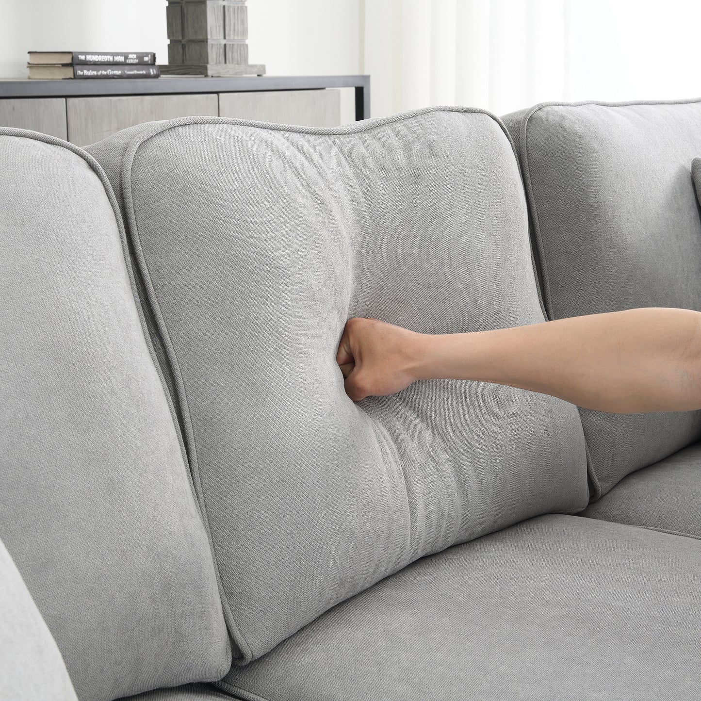 Elegant Comfort U-Shape Sectional Sofa Set