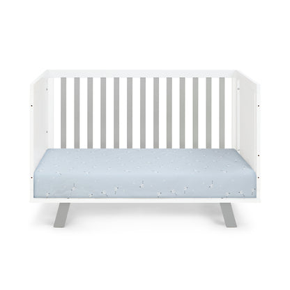 Luna 3-in-1 Convertible Island Crib White/Gray
