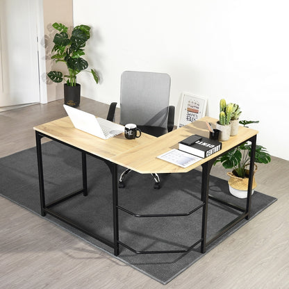 L Shaped Computer Wood Desk