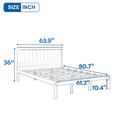 Rhoda Queen Size Platform Bed Frame - Espresso