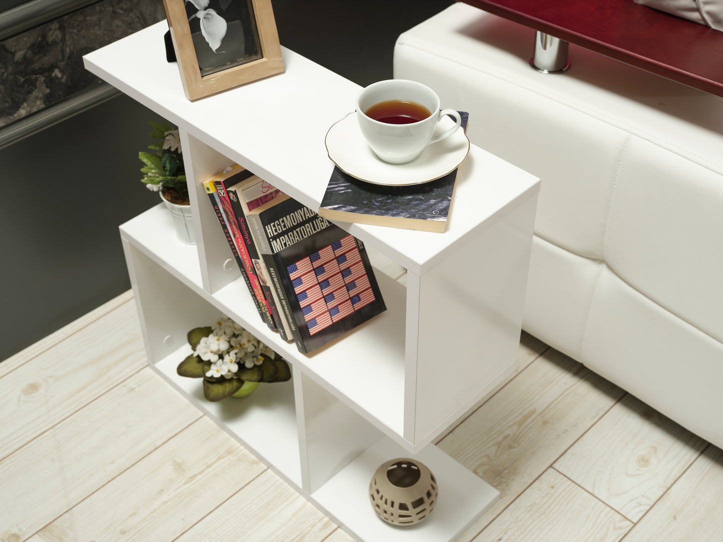 Alfa Chairside Table - White