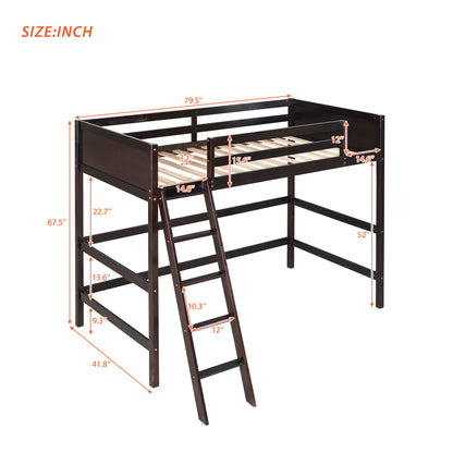 ElevateDreams Twin Loft Bed - Espresso Elegance