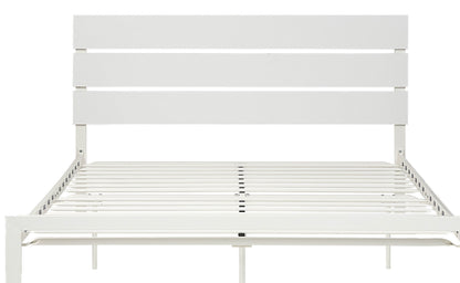 Willow Contemporary Queen Size Bed - White
