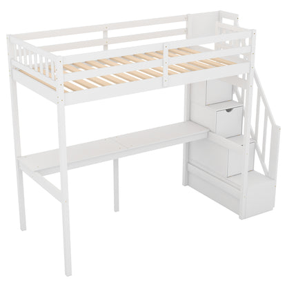 Dream Haven Twin Size Loft Bed