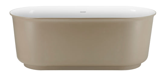 Nobi  59" Acrylic Freestanding Soaking Bathtub  - Khaki