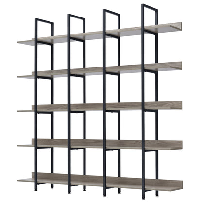 Vintage Metal Frame Bookshelf - Grey