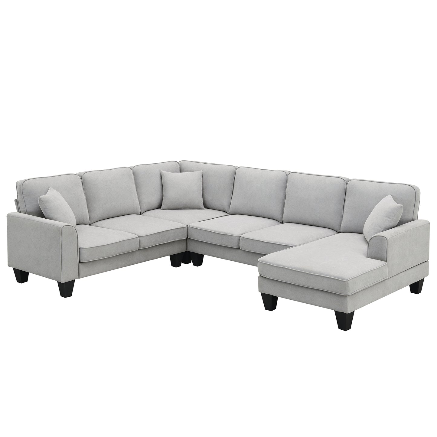 Elegant Comfort U-Shape Sectional Sofa Set