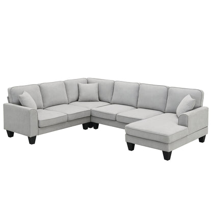 Elegant Comfort U-Shape Sectional Sofa Set