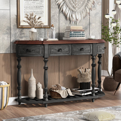Elegant Curve Console: 52'' Modern and Contemporary Console Table with Storage