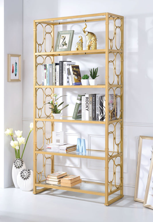 Milavera Glass Bookshelf