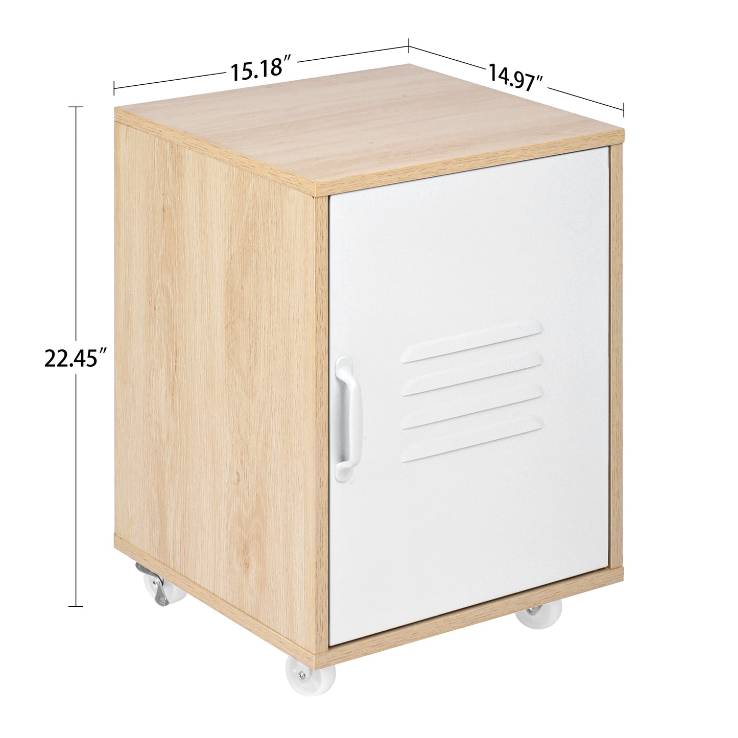 Urban Wheel Cabinet Contemporary Bedside Table