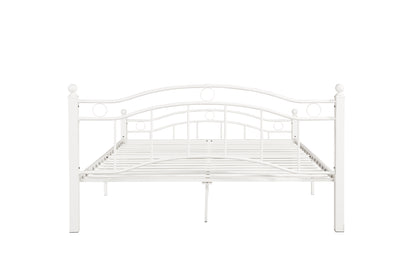 Royal Dream Queen Size Metal Bed Frame - White