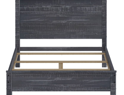 Eco Rustic Grey Wood Bed