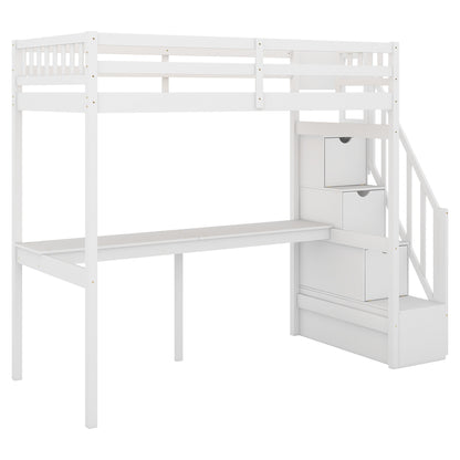 Dream Haven Twin Size Loft Bed