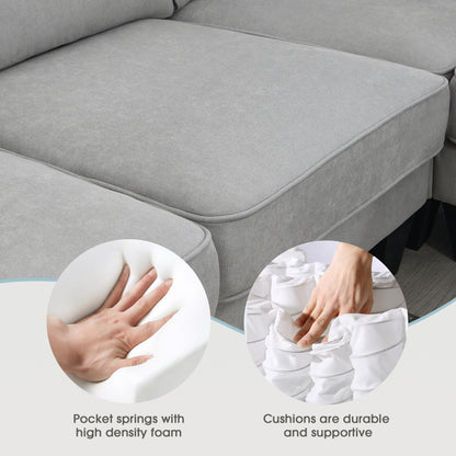 Elegant Comfort U-Shape Sectional Sofa Set