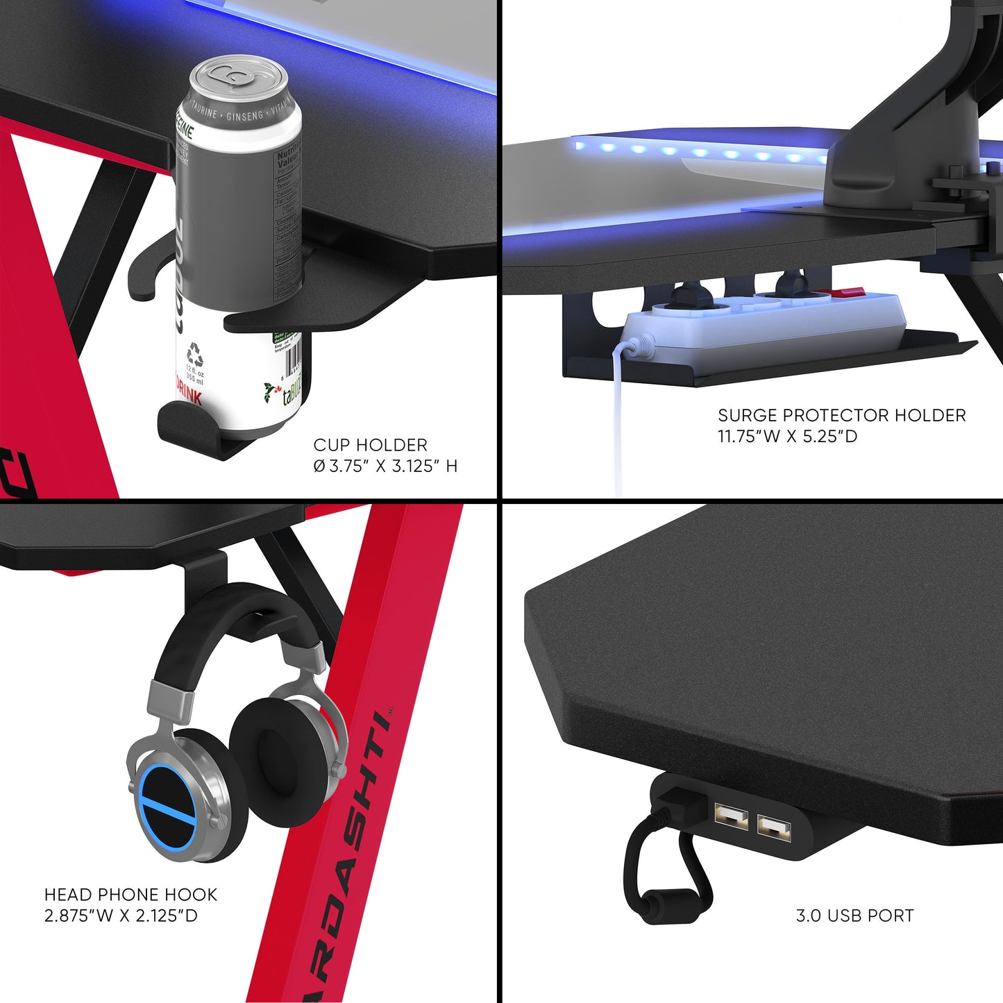 Dardashti Gaming Desk  - Red