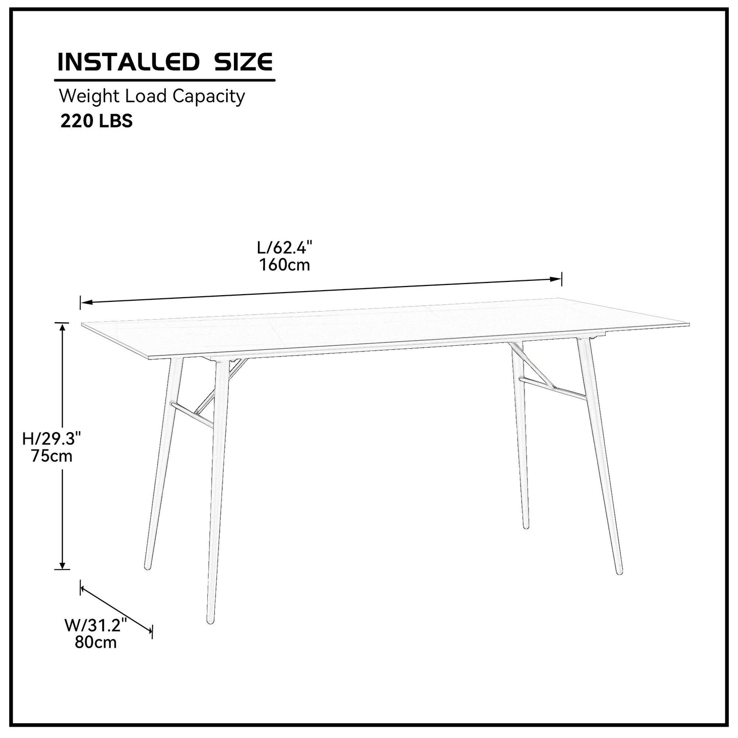Elegant Porcelain Dining Table