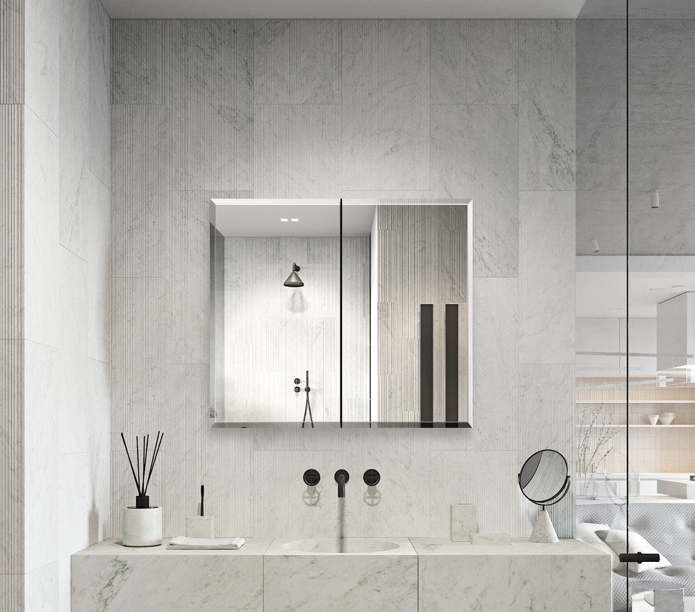 Elegant Reflections Double Door Mirror Medicine Cabinet
