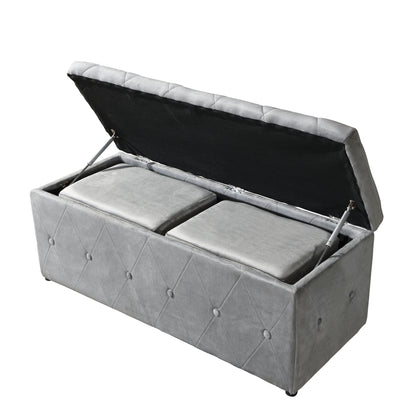 Ottoman Set - Light Gray