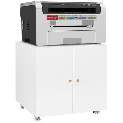 Zabb Mobile File Cabinet With Wheels Vertical - White