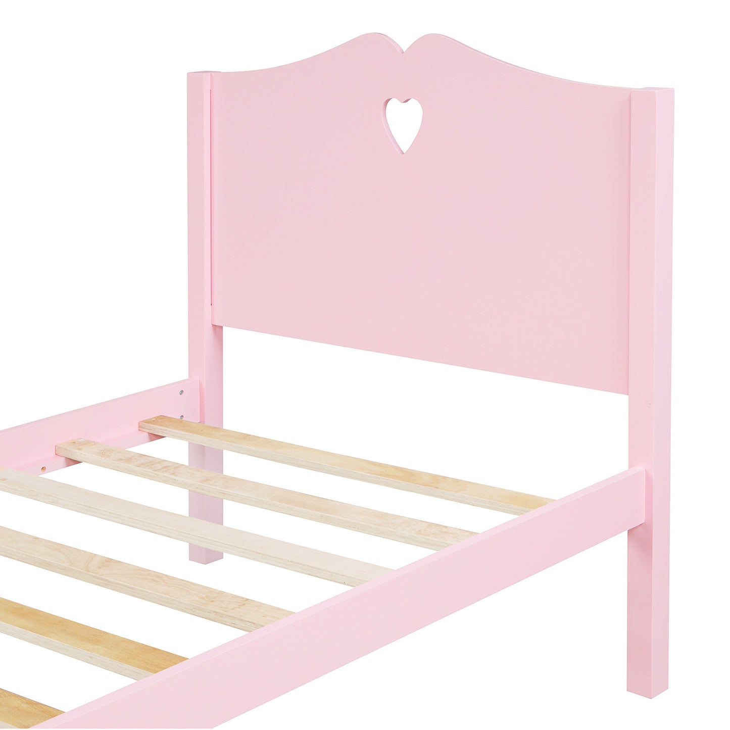 Pink Dreamwood Twin Platform Bed
