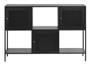 Black Mesh Storage Cabinet