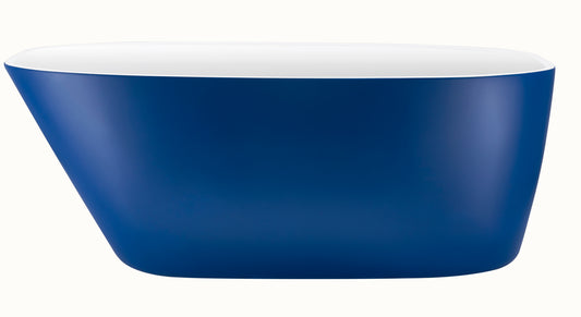Elara 63" Acrylic Freestanding Soaking Bathtub  - Blue