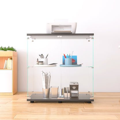 Glass Showcase Cabinet - Black