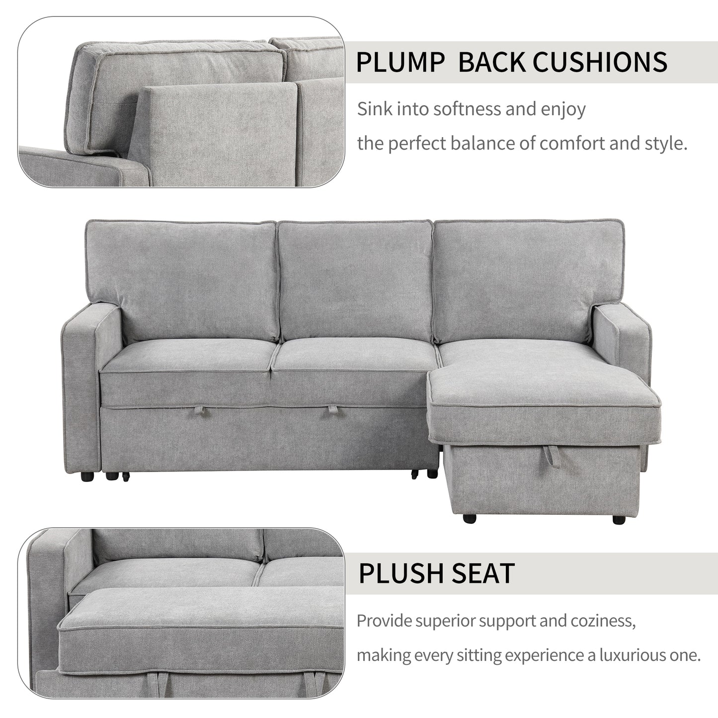Comfort Max Sleeper Sectional Sofa