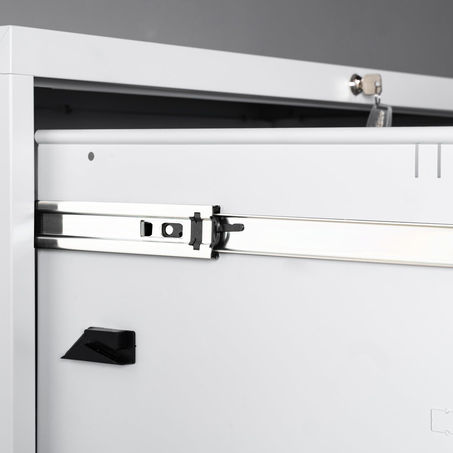 Metal Steel 2 Drawer Lateral Filing Cabinet - White
