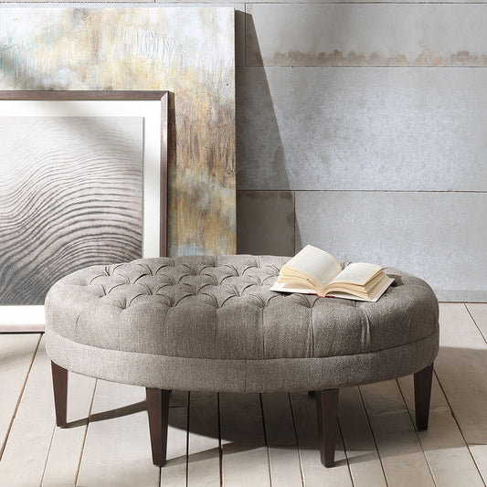 Surfboard Tufted Ottoman - Beige