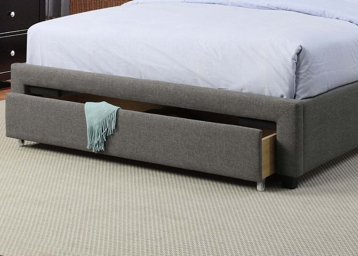 Elegant Dreams Queen Bed with Tufted Headboard and Storage