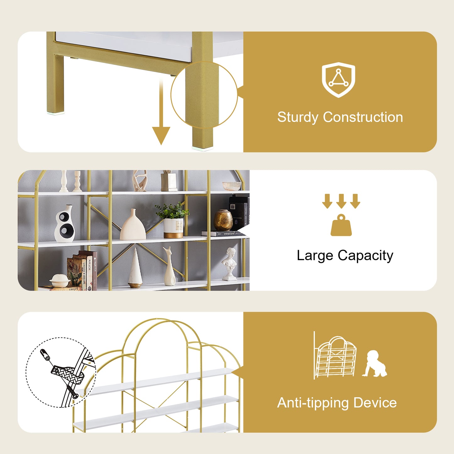 Golden Round 5-Tier Office Bookcase
