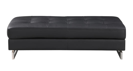 United Genuine Leather Ottoman - Black