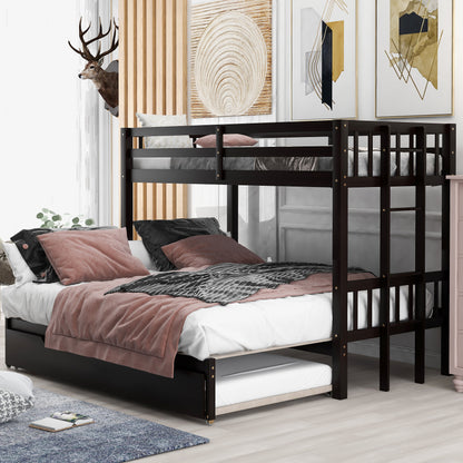 Espresso Dream Twin Trundle Bunk Bed
