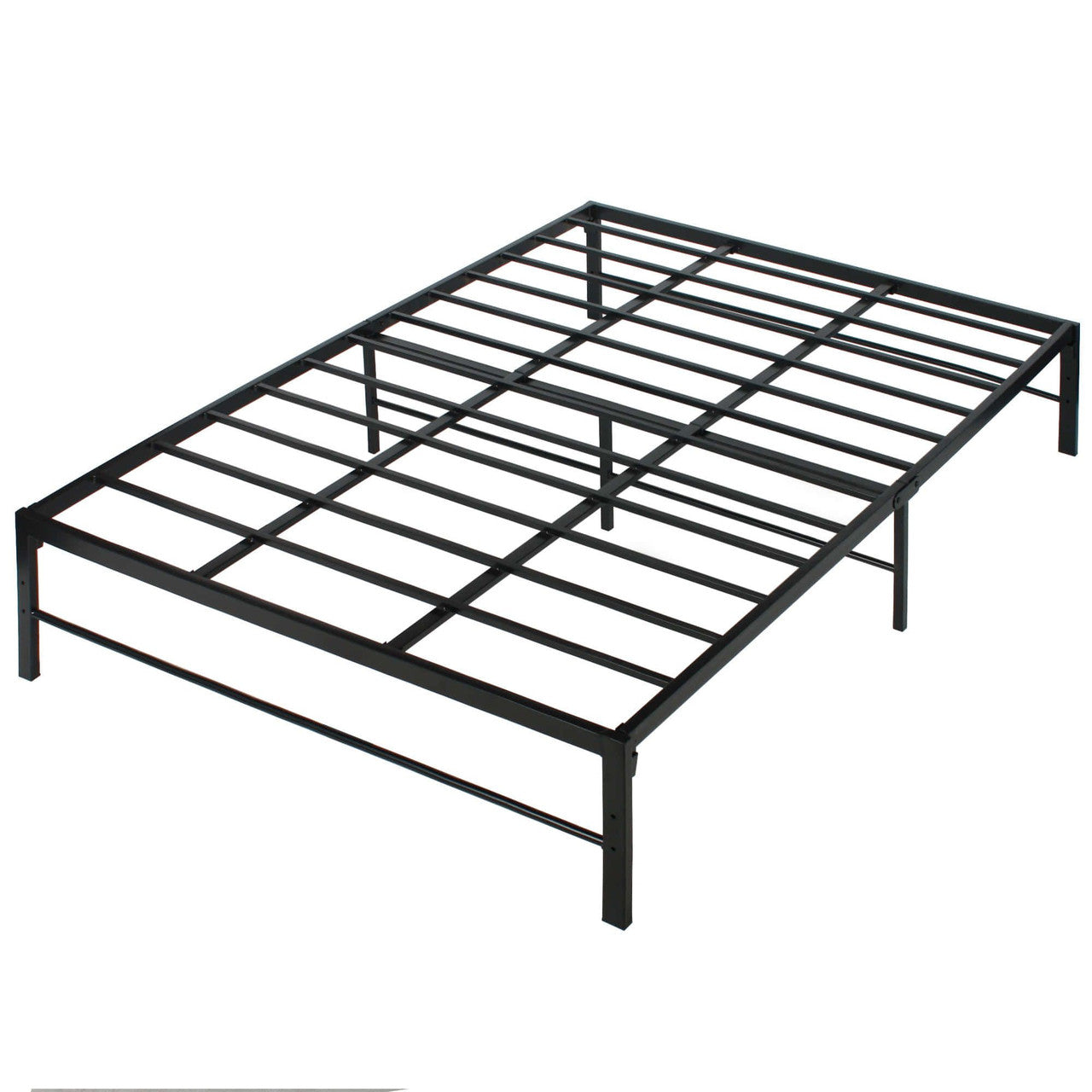 Go Green Woods Lily Foldable Welded Black Metal Platform Bed Frame Queen