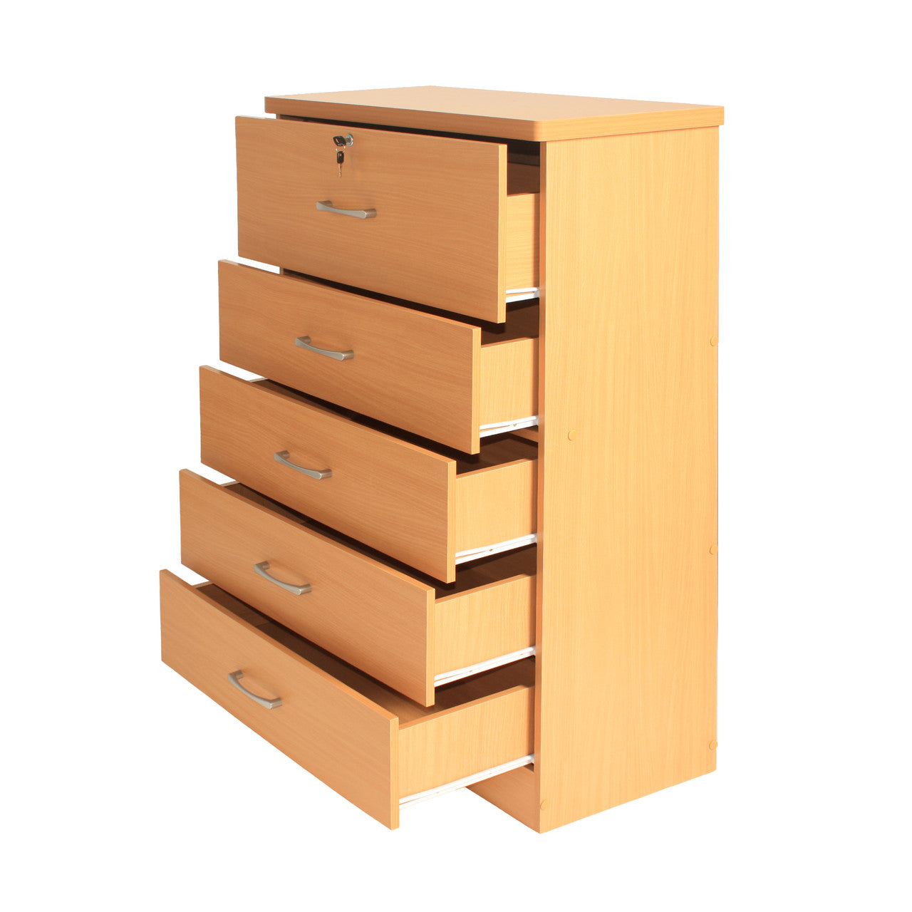 Go Green Woods Florence Wood 5 Drawer Dresser for Bedroom