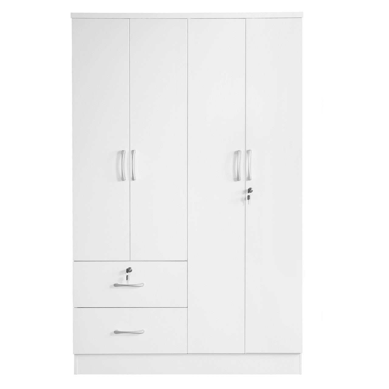 Go Green Woods Luna Modern Wood 4 Doors 2 Drawers Armoire