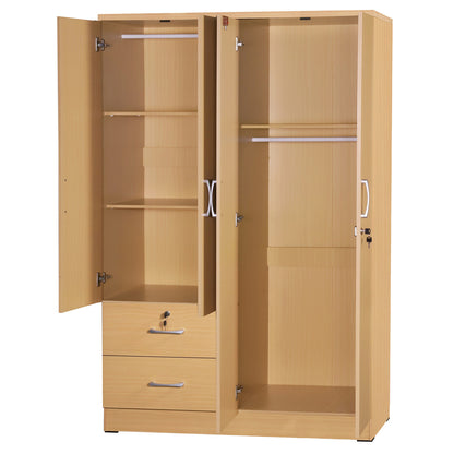 Go Green Woods Luna Modern Wood 4 Doors 2 Drawers Armoire